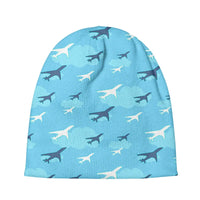 Thumbnail for Cool & Super Airplanes aviation embroidery on soft knit fabric 3D knit beanie.