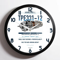 Thumbnail for TPE331-12 design on white framed wall clock