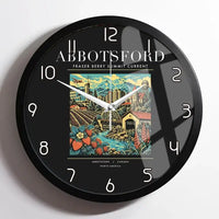 Thumbnail for ABBOTSFORD - Poster - Wall Clock Framed - Black