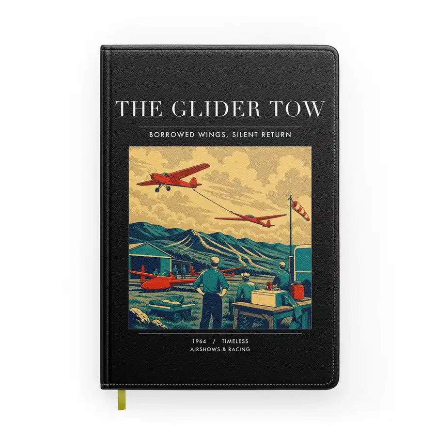 VINTAGE G4249 - The Glider Tow - Designed Notebooks design on black