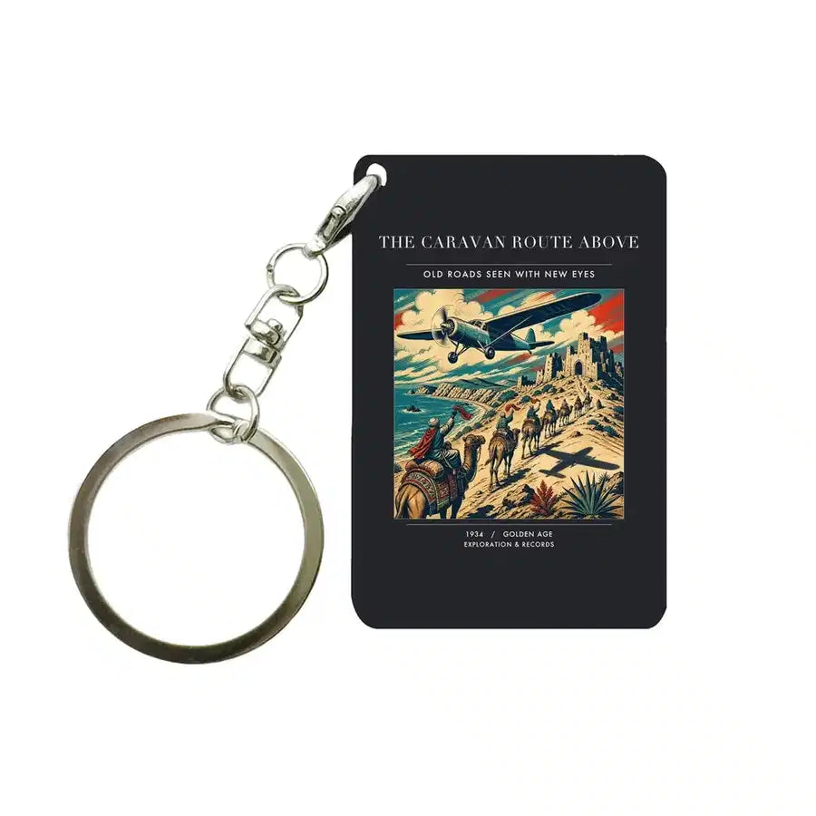 VINTAGE G4332 - The Caravan Route Above - Designed Key Chain design on black