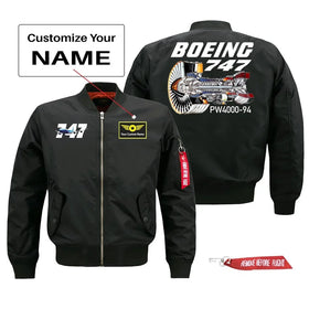Boeing 747 & PW4000-94 Engine Pilot Jackets (Customizable)