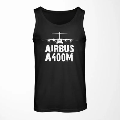 Airbus A400M & Plane aviation design on breathable cotton tank top.