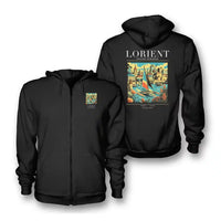 Thumbnail for LORIENT - Poster - Zipped Hoodie - Black