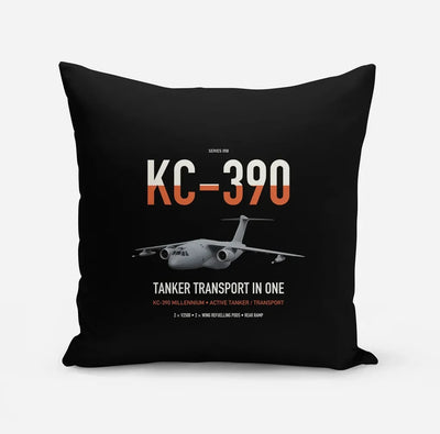 Embraer KC-390 Millennium design on black pillow
