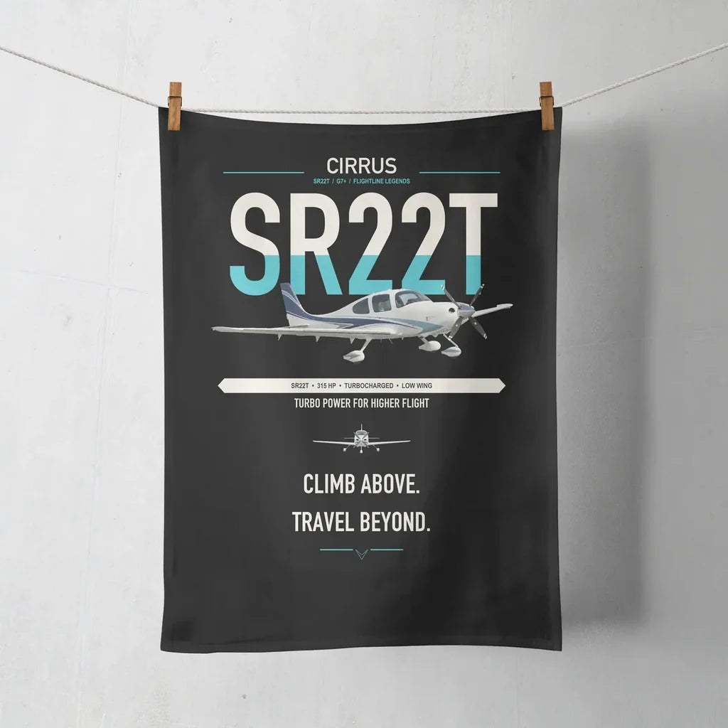 Cirrus SR22T design on black towel