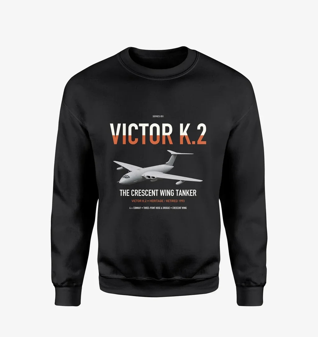 Handley Page Victor K.2 design on black sweatshirt