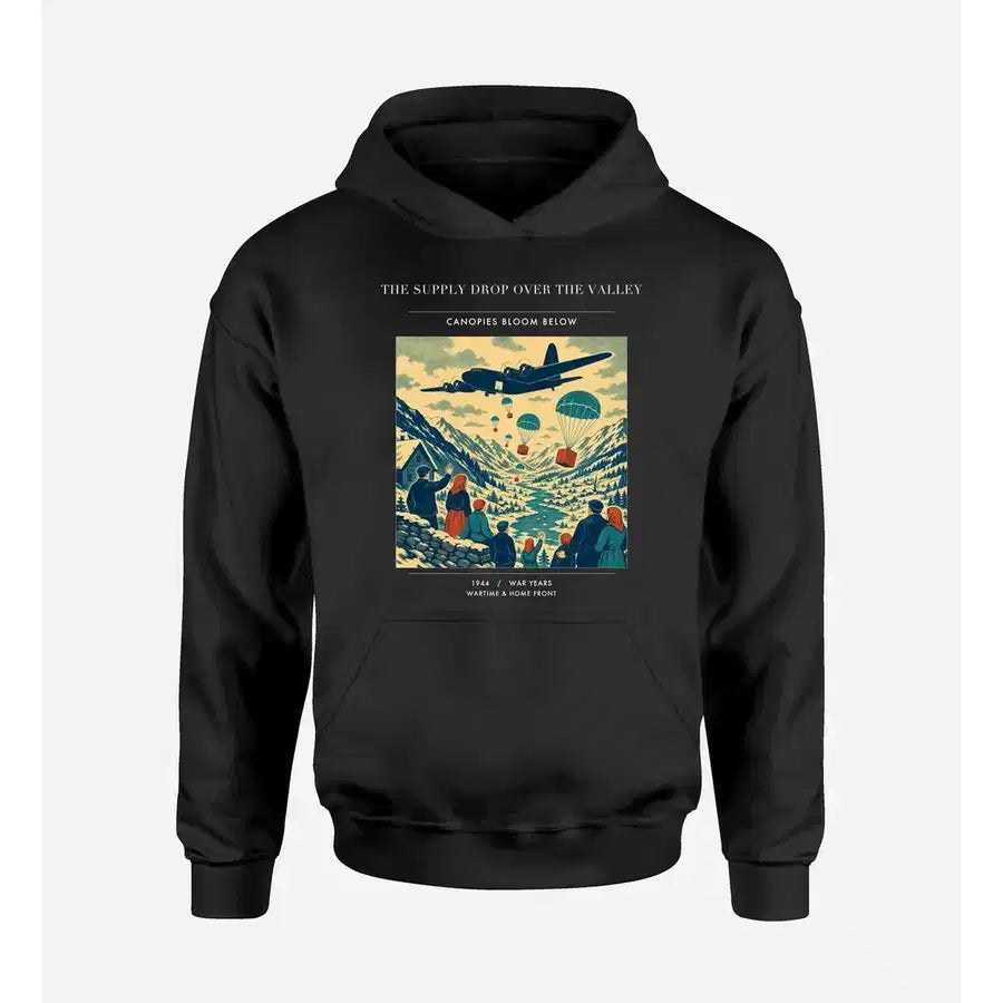 VINTAGE G4512 - The Supply Drop Over The Valley - Premium Hoodie design on black premium