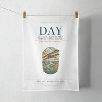 Thumbnail for James M. Cox Dayton International Airport (DAY) design on white towel