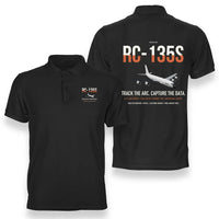 Thumbnail for RC-135S Cobra Ball design on black double-side polo t-shirt, double-side print