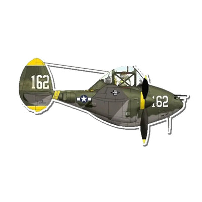 United States Army Air Forces USAAF P-38 Lightning World War II Airplanes sticker, Wide 6cm (2.3inches)
