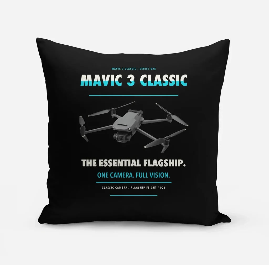 DJI Mavic 3 Classic design on black pillow