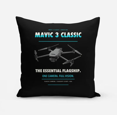 DJI Mavic 3 Classic design on black pillow
