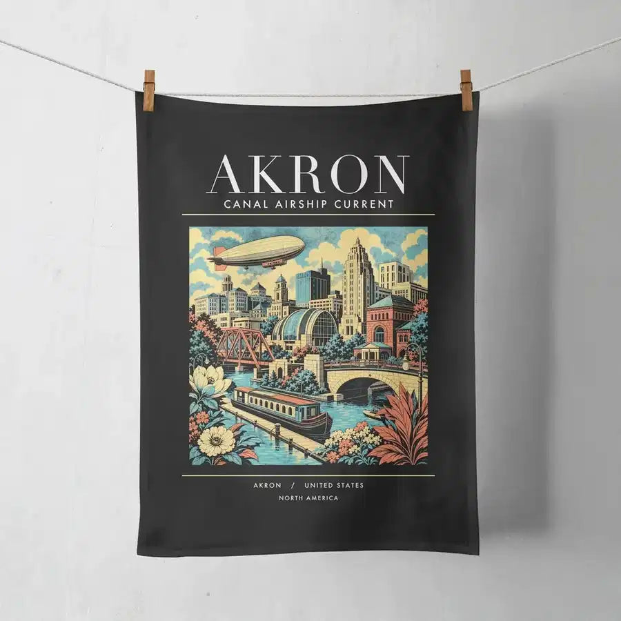 AKRON - Poster - Towel - Black