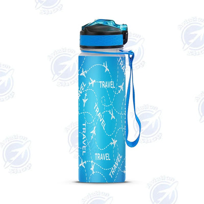Travel & Planes Sports aviation design on sport kettle, insulated bottle with sport spout.