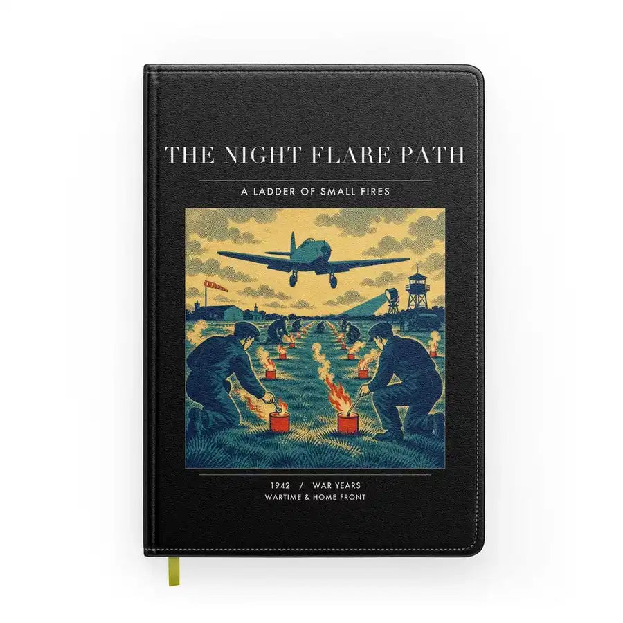 VINTAGE G4525 - The Night Flare Path - Designed Notebooks design on black