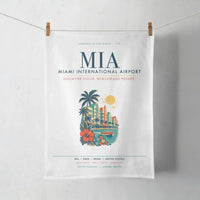 Thumbnail for Miami International Airport (MIA) design on white towel