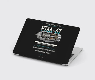 PT6A-67 design on black MacBook case