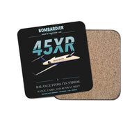 Thumbnail for Bombardier Learjet 45XR design on black 1 piece coaster