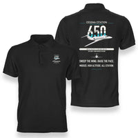 Thumbnail for Cessna Citation 650 - Citation III design on black double-side polo t-shirt, double-side print
