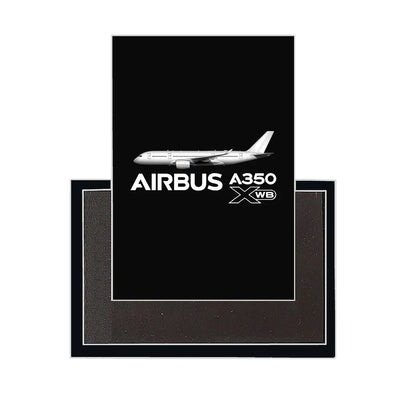 The Airbus A350 WXB aviation design magnet in strong neodymium core.