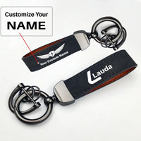 Thumbnail for Lauda Horseshoe Buckle key chain, Black + Name