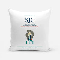 Thumbnail for San José Mineta International Airport (SJC) design on white pillow