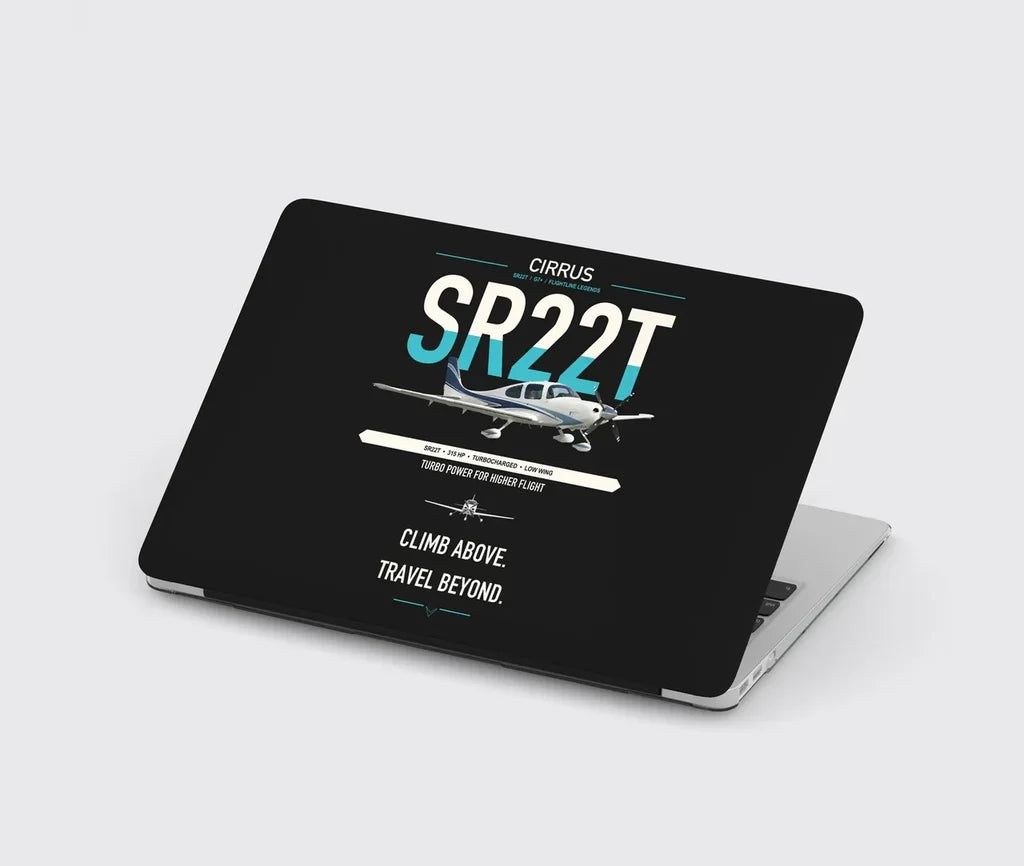 Cirrus SR22T design on black MacBook case