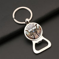Thumbnail for Boeing 747 Cockpit Bottle Opener aviation design on bottle-opener key chain, durable metal alloy with built-in opener.