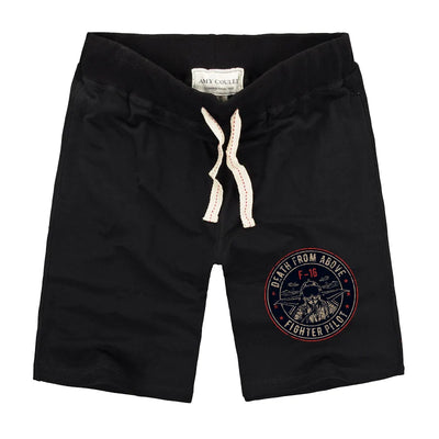 Fighter Jet 16 - Death From Above aviation design on soft cotton shorts.