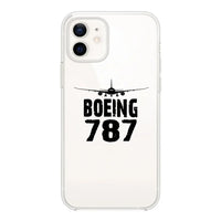 Thumbnail for Boeing 787 & Plane Transparent Silicone aviation design on transparent iPhone case for iPhone.
