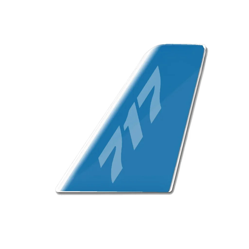 Boeing 717 aviation design tail sticker in weather-resistant vinyl.