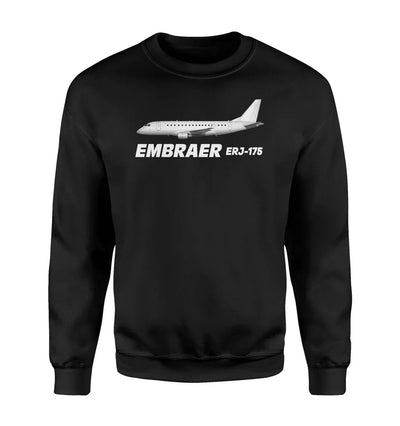 The Embraer ERJ-175 aviation design printed on soft cotton blend sweatshirt.