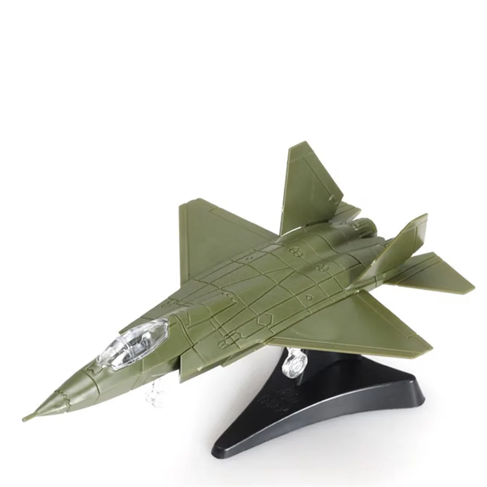 J-31 Fighter Jet (J-31) Airplane Assembly Model Puzzle Building Mini Plastic Random color aviation themed Lego-style model airplane.