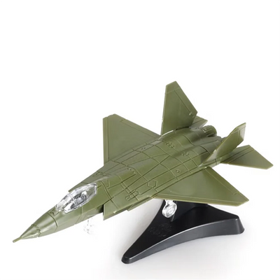 J-31 Fighter Jet (J-31) Airplane Assembly Model Puzzle Building Mini Plastic Random color aviation themed Lego-style model airplane.