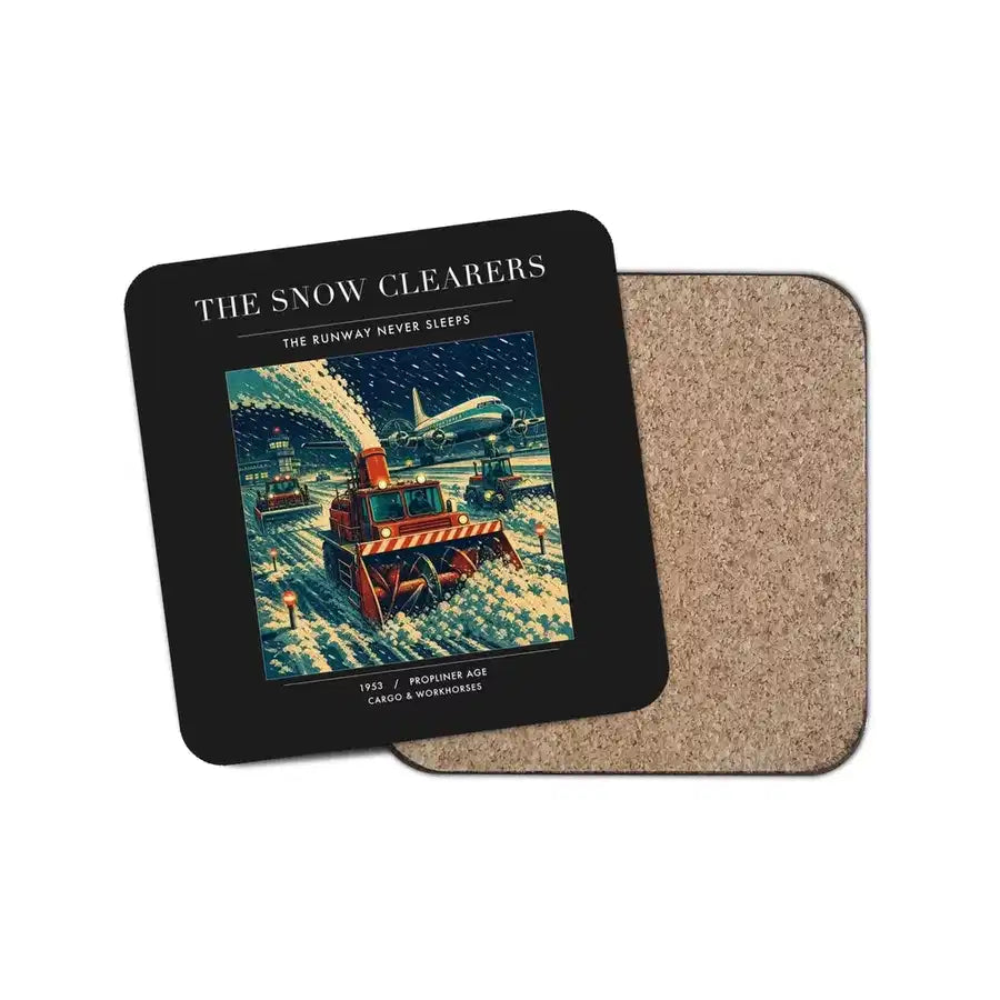 The Snow Clearers - Designed Coasters design on black 1-piece