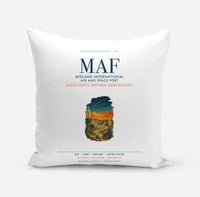 Thumbnail for Midland International Air and Space Port (MAF) design on white pillow