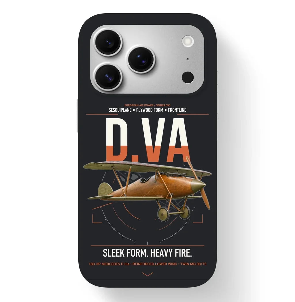 Albatros D.Va design on black magsafe iphone case, for iPhone 17 Pro