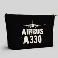 Thumbnail for Airbus A330 & Plane aviation print zipper pouch, durable polyester.