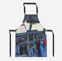 Thumbnail for Airbus A350 Cockpit aviation design on durable cotton blend kitchen apron.