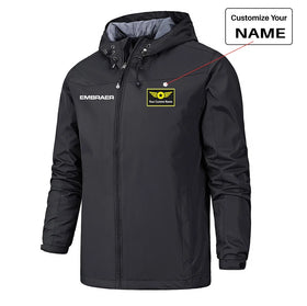 Embraer & Text Rain Jackets & Windbreakers