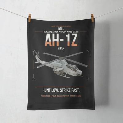 Bell AH-1Z Viper design on black towel