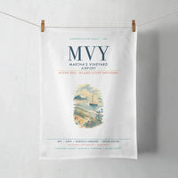 Thumbnail for Martha's Vineyard Airport (MVY) design on white towel
