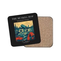 Thumbnail for The Muskeg Hop - Designed Coasters design on black 1-piece