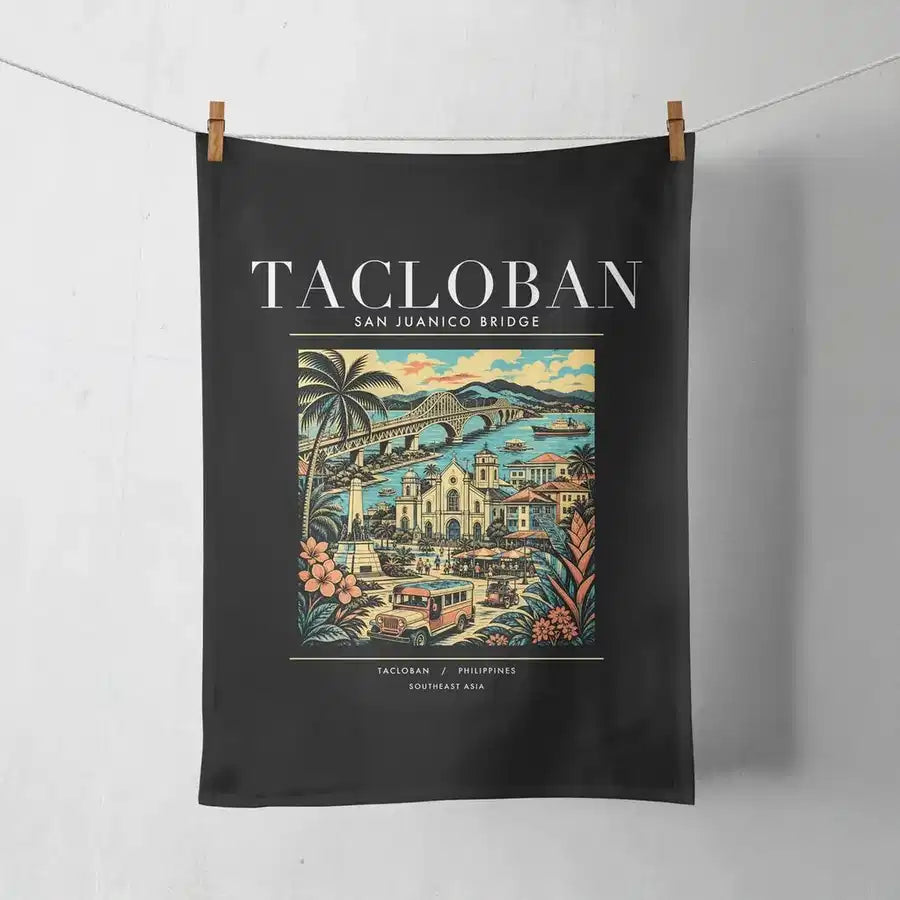 TACLOBAN - Poster - Towel - Black