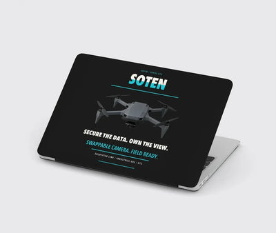 ACSL SOTEN design on black MacBook case