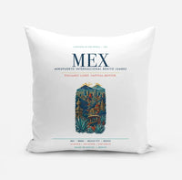 Thumbnail for Mexico City Benito Juarez International Airport (MEX) design on white pillow