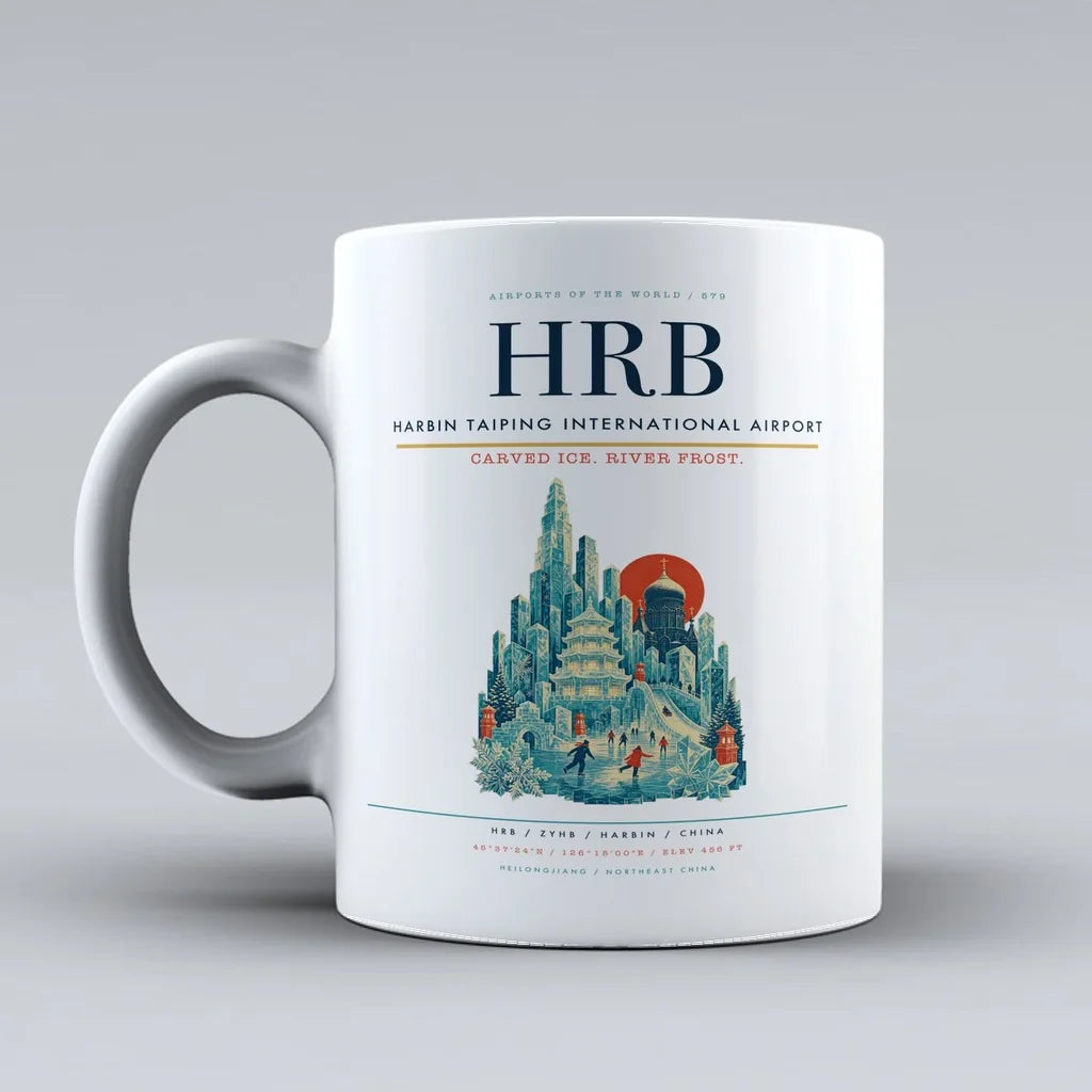Taiping International Airport HRB Mug design on white harbin