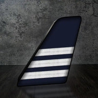 Thumbnail for Pilot Epaulettes (Silver) 3 Lines Led Aircraft Tail aviation themed 3D aircraft tail lamp, premium acrylic with LED.