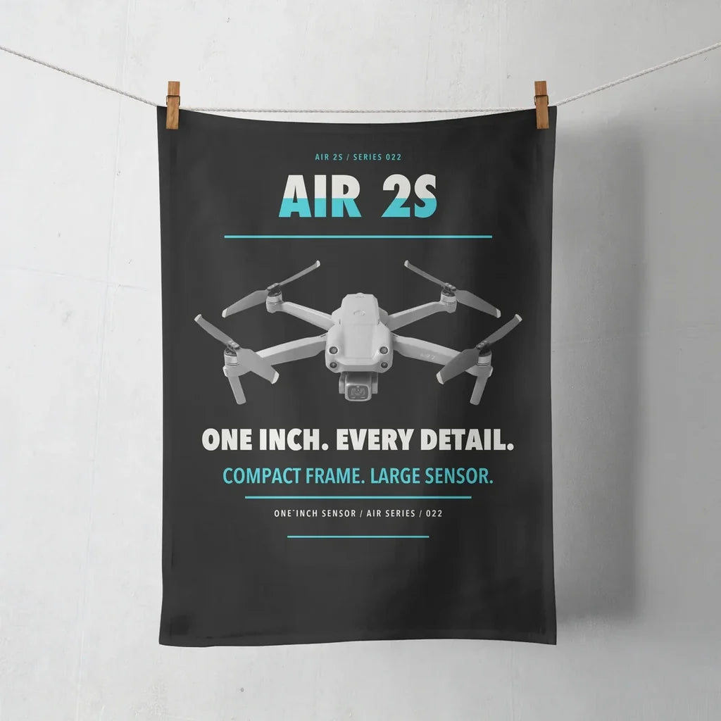 DJI Air 2S design on black towel